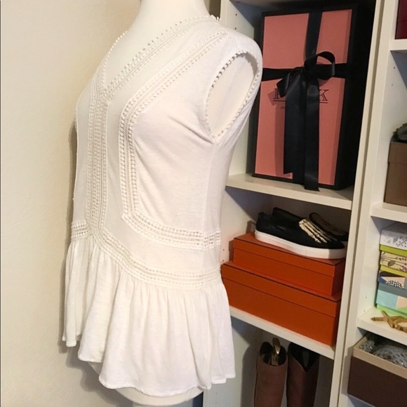 Ann Taylor Loft Drop Waist Peasant Boho Top - Picture 3 of 7